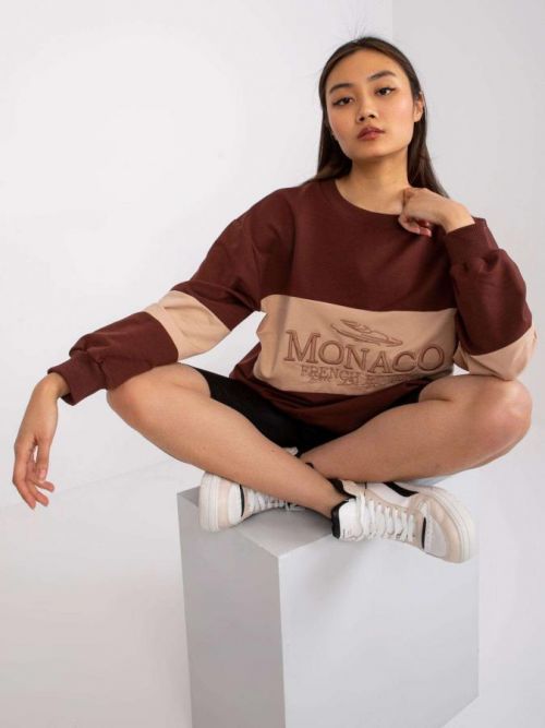 Bluza-FA-BL-7629.19P-ciemny brązowy jedna veľkosť