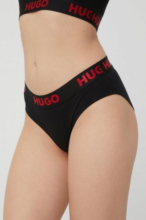 Nohavičky HUGO čierna farba,