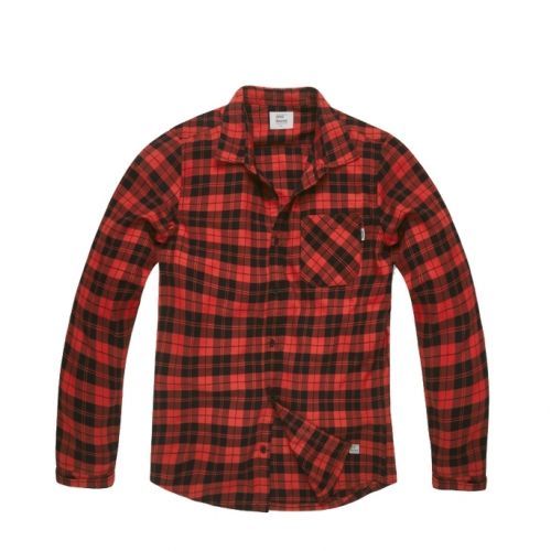 Košeľa Vintage Industries Riley Flannel - červená, 3XL