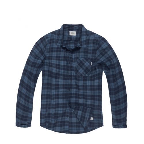 Košeľa Vintage Industries Riley Flannel - navy, M