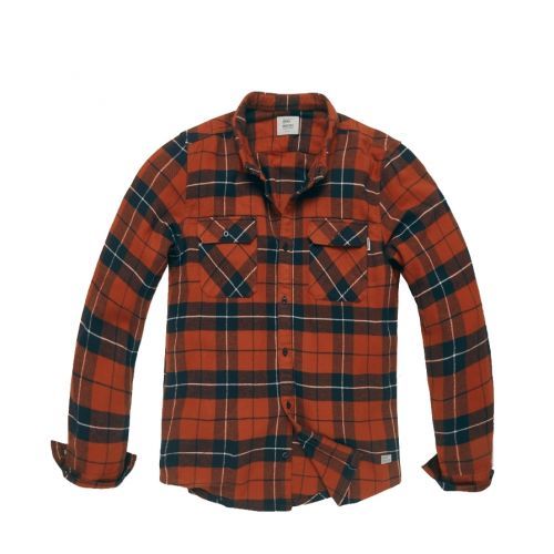 Košeľa Vintage Industries Sem  Flannel - oranžová, 3XL