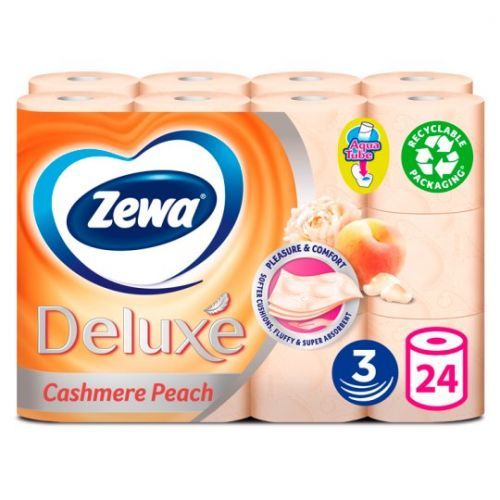 Zewa Deluxe Aquatube Cashmere Peach toaletný papier 24ks