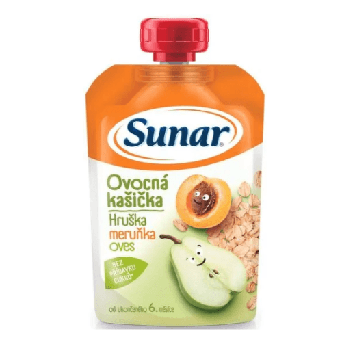 SUNAR Ovocná kašička hruška, marhuľa, ovos 120 g