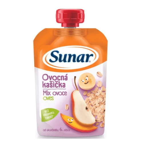 SUNAR Ovocná kašička mix ovocia, ovos 120 g
