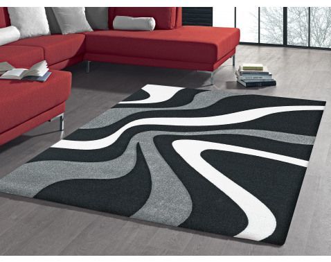 Koberec Diamond 160x230 cm, čiernobiely%