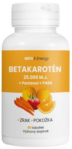 MOVit Energy Betakarotén 25.000IU + Panthenol + PABA 90 kapsúl