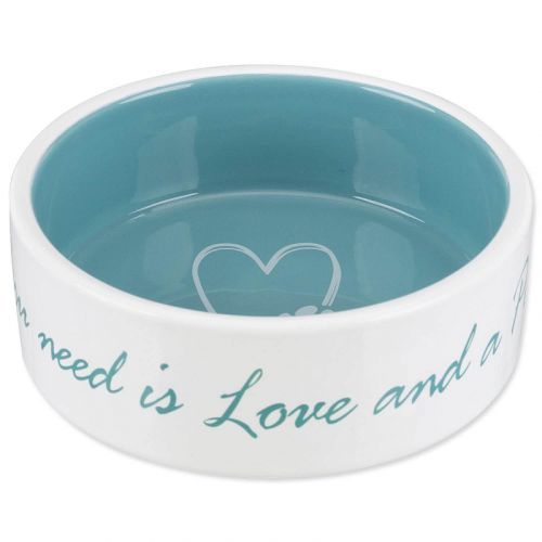 Miska keramická TRIXIE Pets Home krémová / světle modrá 12 cm