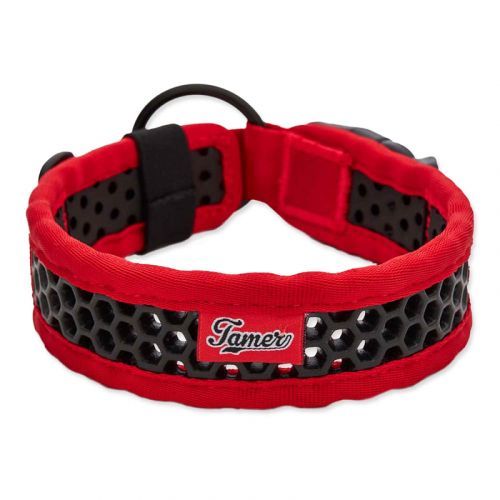 Obojek TAMER Softy - 3,8 x 35-41 cm - červenočerný
