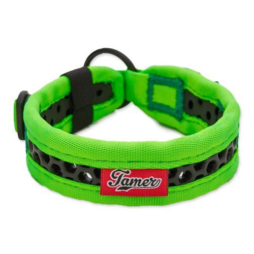 Obojek TAMER Softy - 2,8 x 30-36 cm - zelenočerný