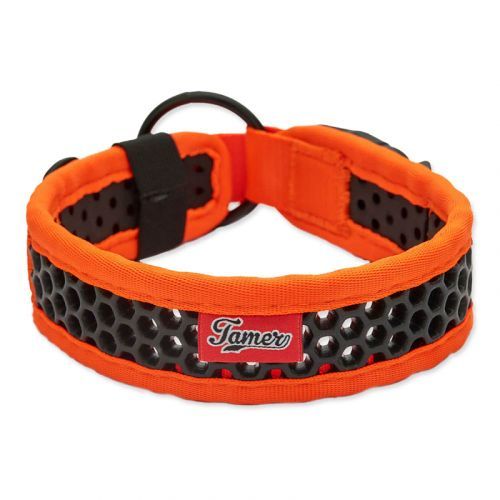 Obojek TAMER Softy - 3,8 x 45-51 cm - oranžovočerný