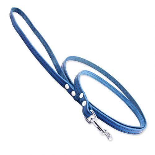 Vodítko TAMER kožené 1,0 / 175 cm tyrkysové