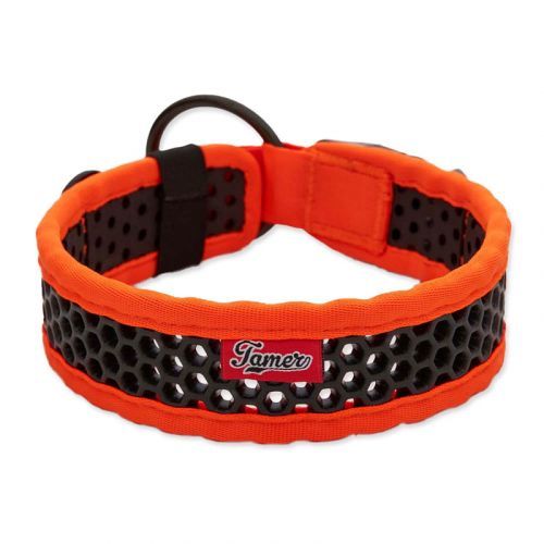 Obojek TAMER Softy - 4,3 x 50-56 cm - oranžovočerný