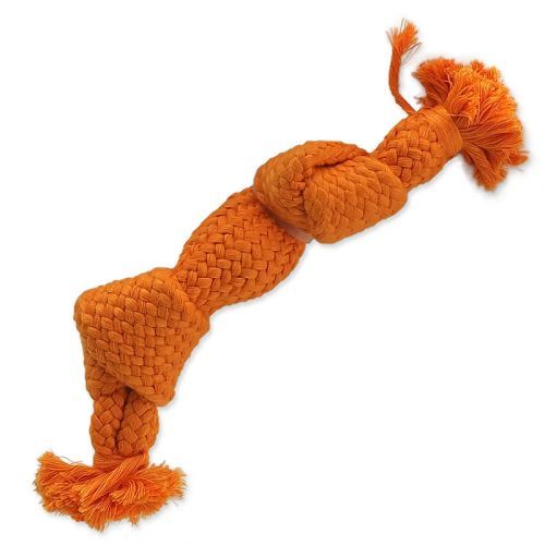 Uzel DOG FANTASY oranžový pískací 2 knoty 22 cm