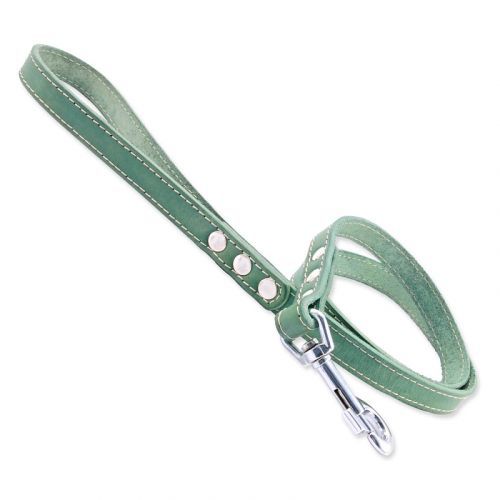 Vodítko TAMER kožené 1,9 / 115 cm zelené