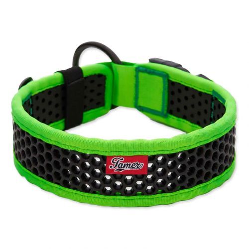 Obojek TAMER Softy - 5,1 x 55-61 cm - zelenočerný