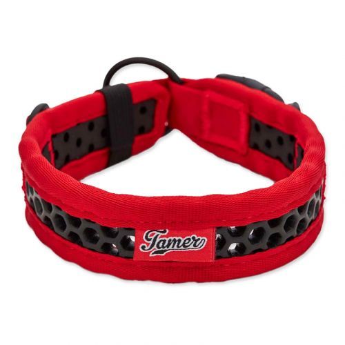 Obojek TAMER Softy - 3,3 x 40-46 cm - červenočerný