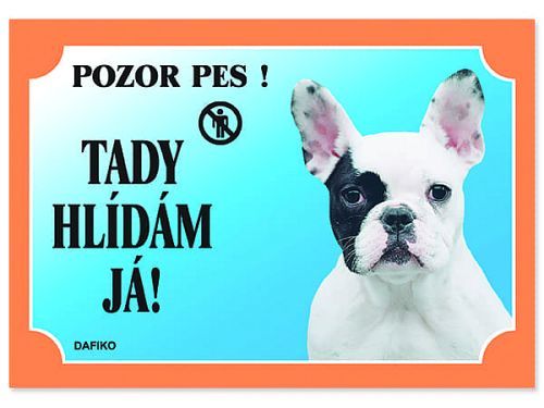 Tabulka DAFIKO francouzský buldog světlý