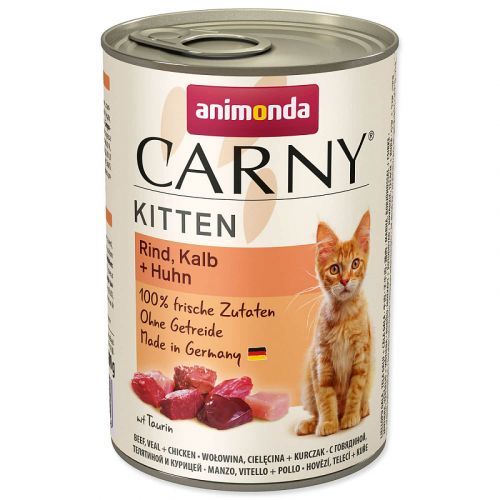 Konzerva ANIMONDA Carny Kitten hovězí + telecí + kuřecí - KARTON (6ks)