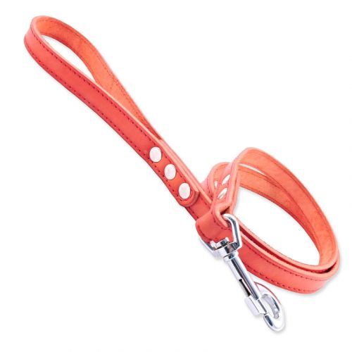 Vodítko TAMER kožené 1,9 / 145 cm červené