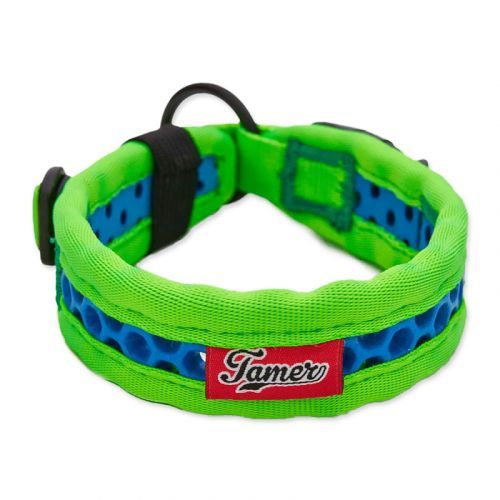 Obojek TAMER Softy - 2,8 x 35-41 cm - zelenomodrý