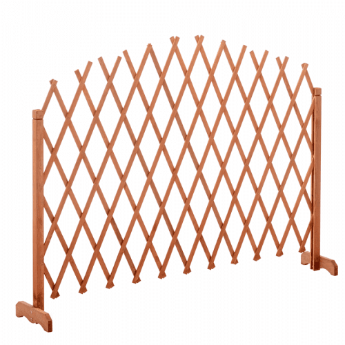 Mřížková zástěna, hnědá/dřevo, 180 cm, KEJLY