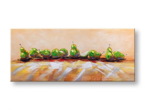 Maľovaný obraz na stenu HRUŠKY  1 dielny CFAZH3888AE1 – 120x50 cm