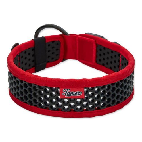 Obojek TAMER Softy - 5,1 x 50-56 cm - červenočerný