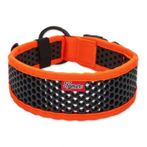 Obojek TAMER Softy - 6,3 x 55-61 cm - oranžovočerný