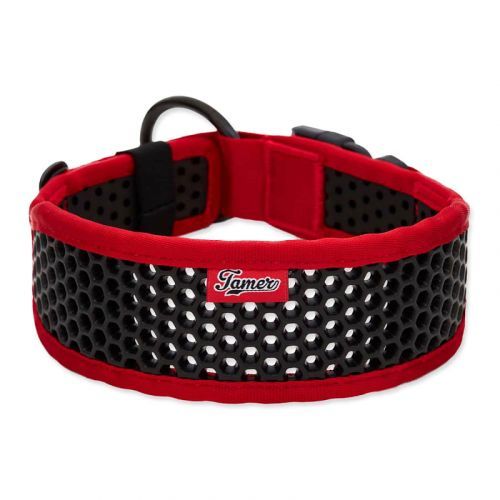 Obojek TAMER Softy - 6,3 x 55-61 cm - červenočerný