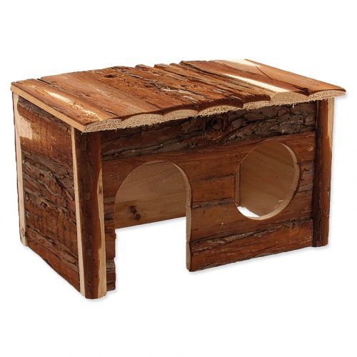 Domek SMALL ANIMALS dřevěný s kůrou 28 x 18 x 16 cm