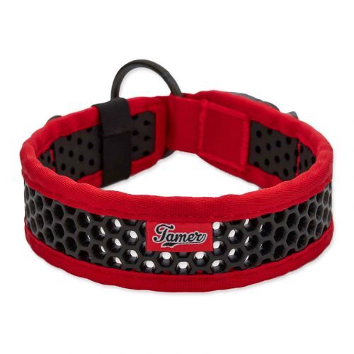 Obojek TAMER Softy - 4,3 x 50-56 cm - červenočerný