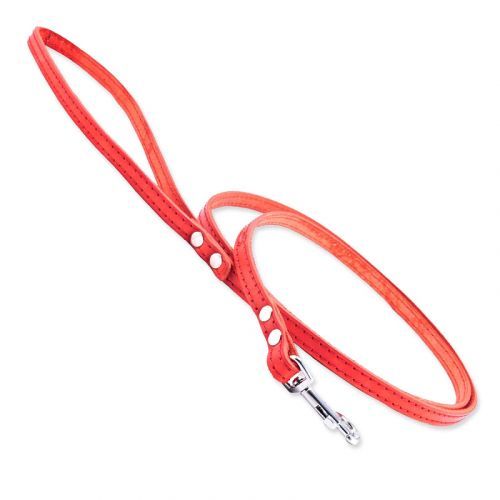 Vodítko TAMER kožené 1,0 / 175 cm červené