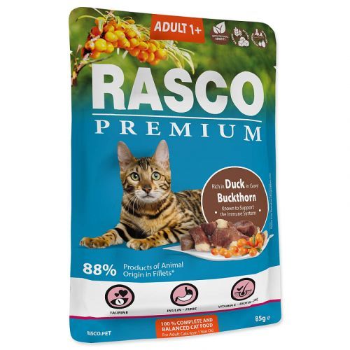 Kapsička RASCO Premium Cat Pouch Adult, Duck, Buckthorn