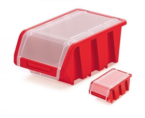 Plastový úložný box uzavíratelný Truck Plus červený