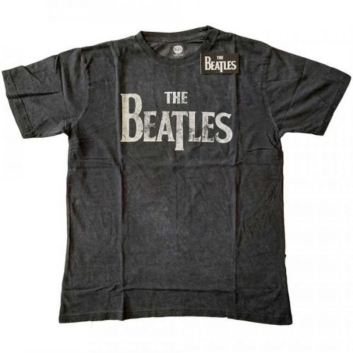 The Beatles tričko Drop T Logo Šedá XXL