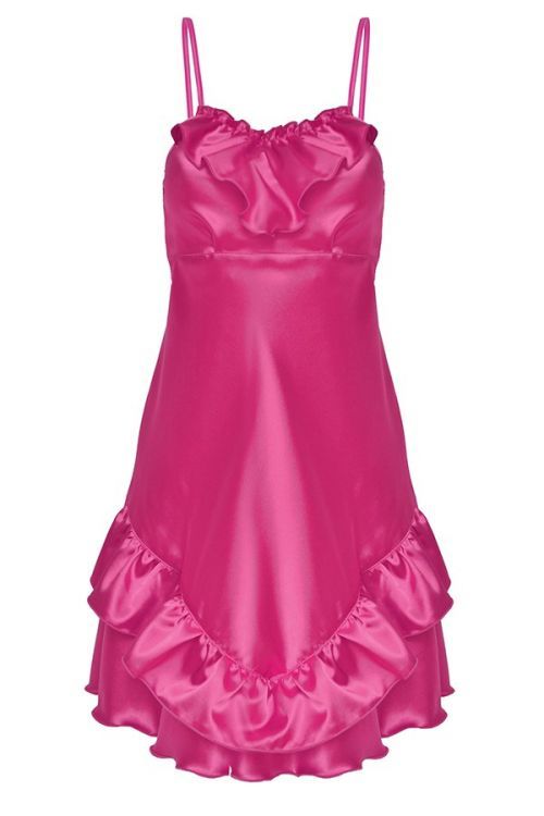 DKaren Slip Ivon Dark Pink XS tmavo ružová