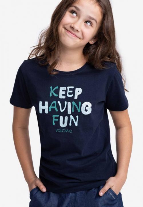 Volcano Regular T-Shirt T-Shinni Junior G02368-S22 Navy 122/128
