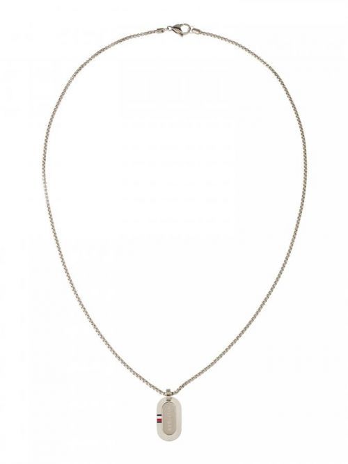 TOMMY HILFIGER Retiazka  strieborná / námornícka modrá / červená / biela