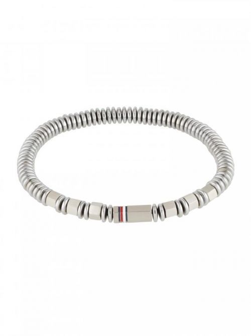 TOMMY HILFIGER Náramok  strieborná / biela / námornícka modrá / červená