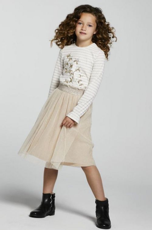 Dievčenská sukňa Mayoral žltá farba, mini, áčkový strih