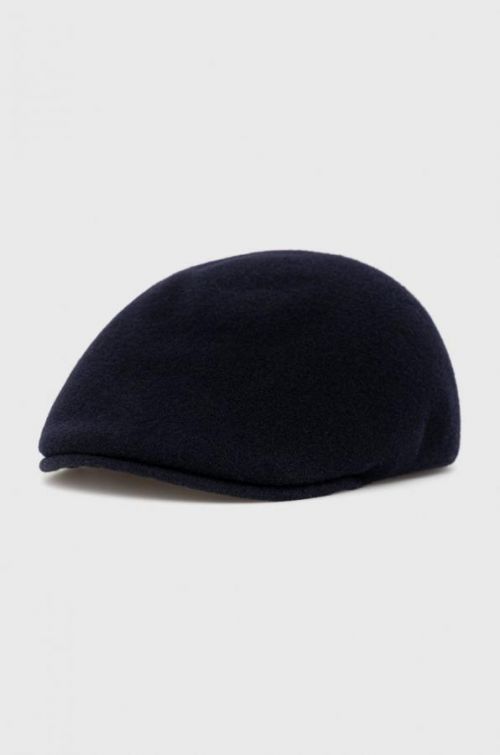 Vlnená čiapka Kangol tmavomodrá farba, vlnená
