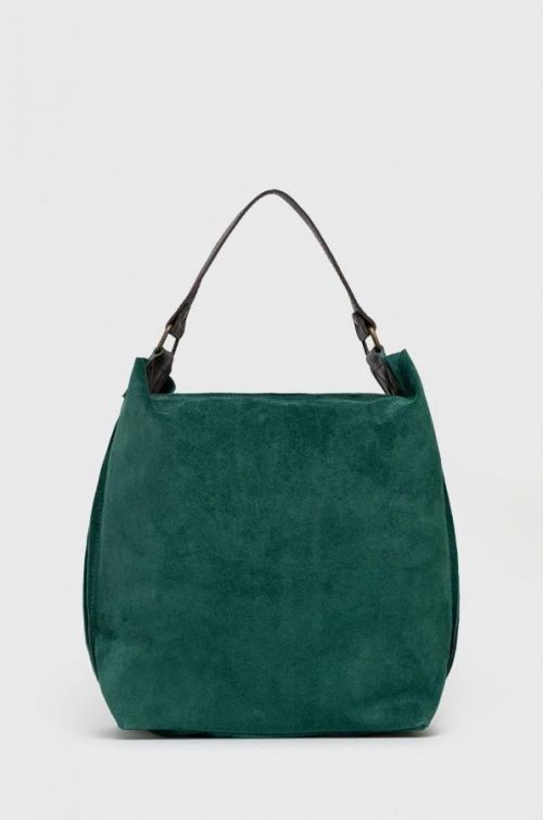 Semišová kabelka Answear Lab tyrkysová farba