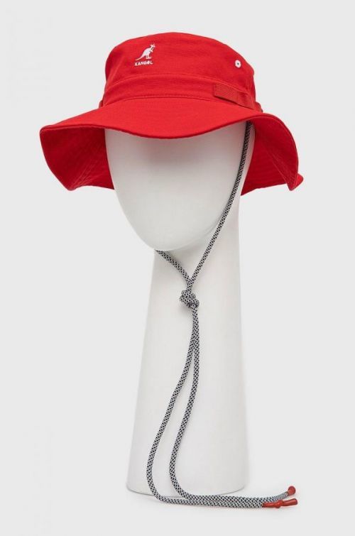 Bavlnený klobúk Kangol červená farba, bavlnený