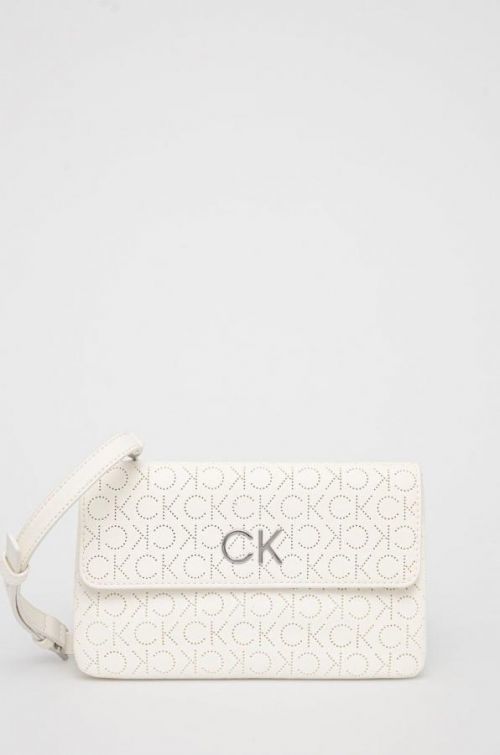 Kabelka Calvin Klein biela farba