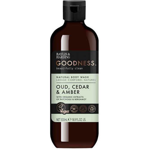 Baylis & Harding Sprchový gél Oud, céder a ambra Goodness ( Natura l Body Wash) 500 ml
