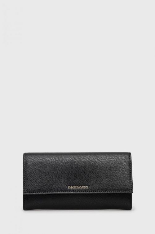 Peňaženka Emporio Armani dámsky, čierna farba