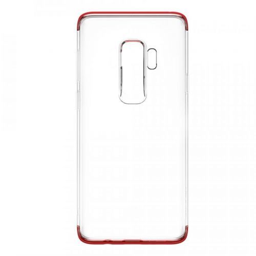 Puzdro Baseus Armor Transparentný kryt TPU s nárazníkom TPE pre Samsung Galaxy S9 Plus - Červený KP14864