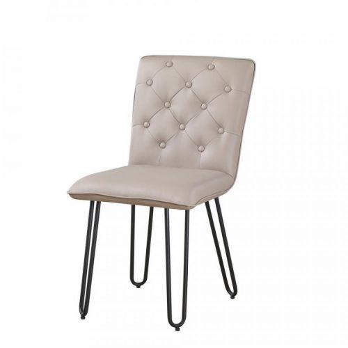 Stolička Ivie - Sivohnedá Koženka