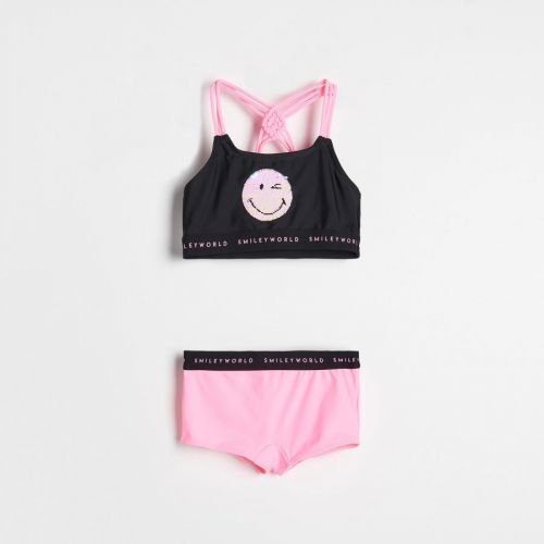 Reserved - Girls` swimming suit - Čierna
