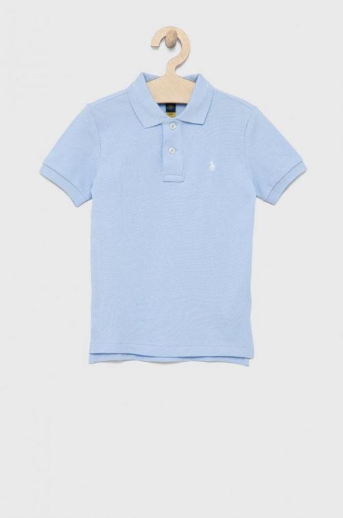 Detská bavlenná polokošeľa Polo Ralph Lauren jednofarebný